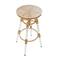 27" Gold Acrylic Bar Stool with Clear Acrylic Accents